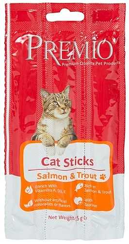 פרמיו מקלות סלמון ופורל 15 גר' חטיף לחתול