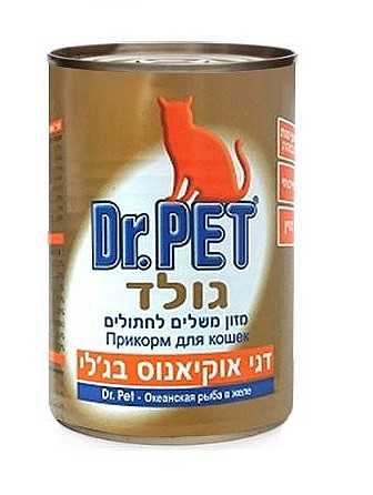 ד"ר פט גולד דגי אוקינוס בג'לי לחתול 400 גר'