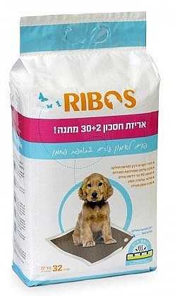 ריבוס פדים עם פחם לאילוף גורים לצרכים 32 יח'