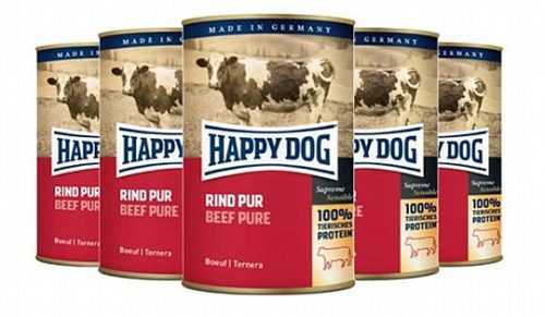 מבצע 12 יח' הפי דוג שימורים ללא דגנים בקר 400 גר' לכלב