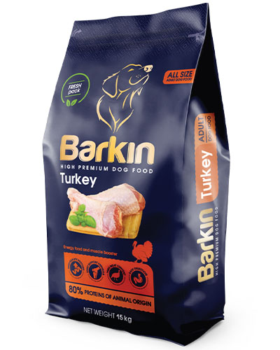 ברקין אוכל לכלב בוגר הודו אנרגי' 15 ק"ג Barkin