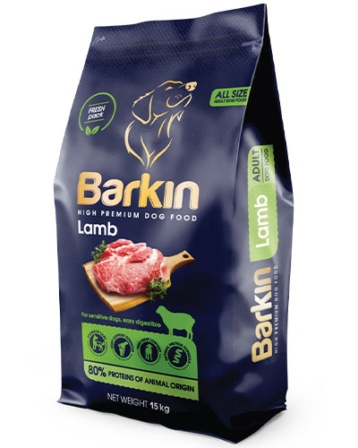 ברקין אוכל לכלב בוגר כבש 15 ק"ג Barkin